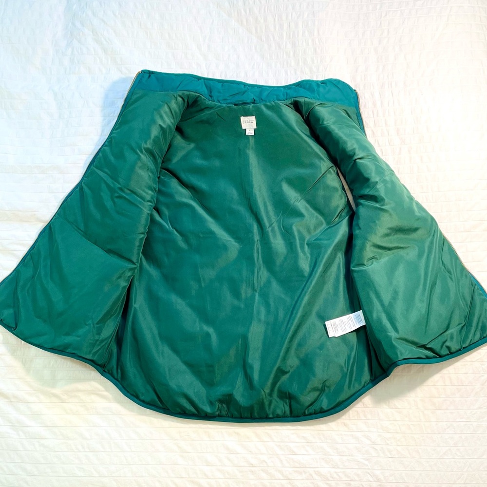 J. Crew Excursion Emerald Quilted Puffer Vest (L / Large) - Picture 3 of 6